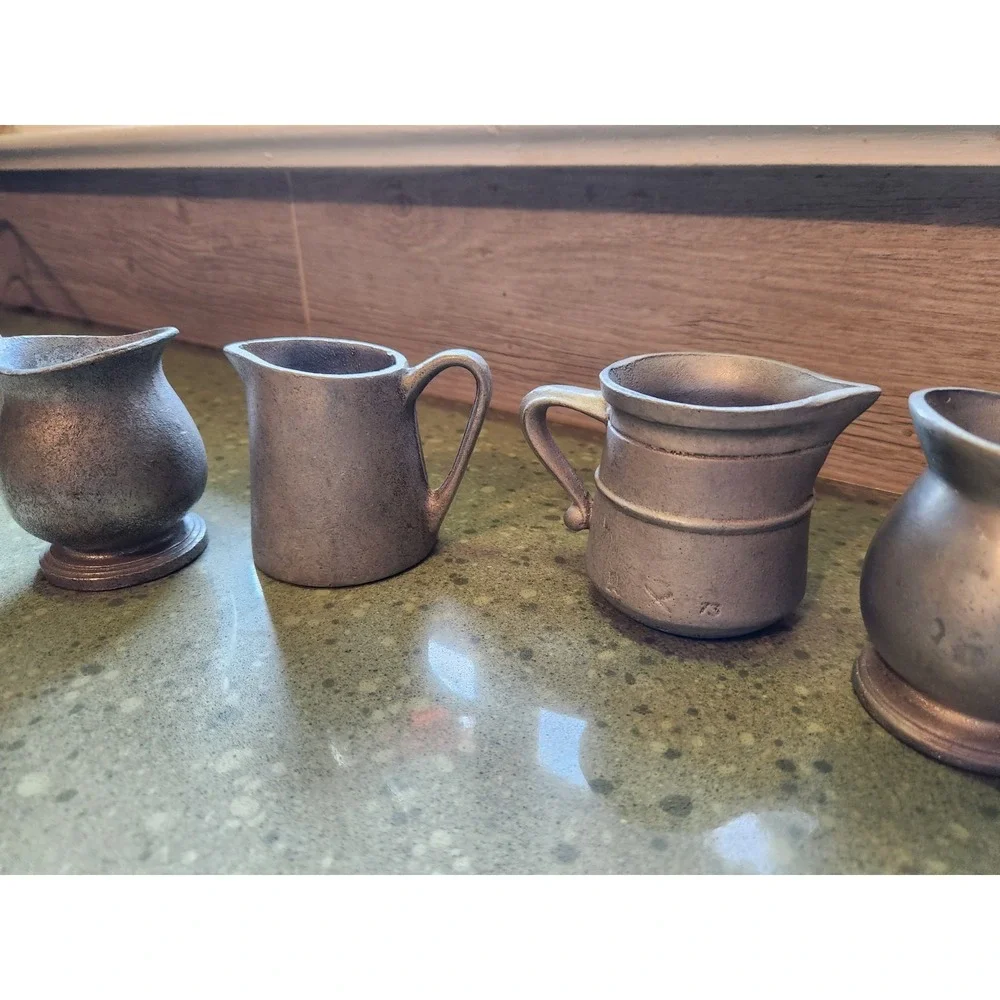 VTG Pewter Creamers Lot of 4